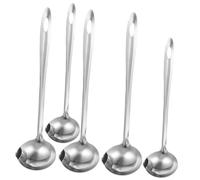 Healifty 5 pezzi Cucchiai Separatore Olio Acciaio Inossidabile Cucchiaio per Zuppe e Minestre Design Antigrasso per Cucina Utensile per Porridge Insalate e Fondue