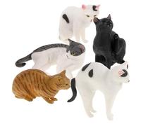 Healifty 5 pezzi Miniature Figurine Gattini Realistici Modelli Animali Sicuri per Giocattoli Educativi Interattivi e Decorazioni per Torte Autentici per Esperienza Felina
