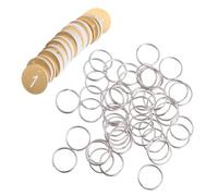 Healifty 50 Etichette Numerate in Plastica Abs con Anello Portachiavi, Targhette Tonde Incise da 1 a 50 per Armadietti, Hotel, Ristoranti e Uffici, Accessori Identificativi per Gestione