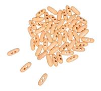 Healifty 50 pezzi Bottoni in Legno Ovali con Doppio per Cucito Fai da Te Chiusure Levette Resistenti per Cappotti Maglieria e Accessori di Sartoria