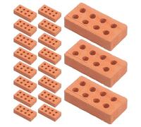 Healifty 50 pezzi Mini Mattoni per Costruzioni Fai da Te Mattoncini in Miniatura Sicuri per Modellini Architettonici e Case delle Bambole Accessori Simulazione Muratura Facili da