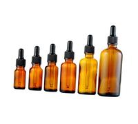 Healifty 6 pezzi Bottiglie in Vetro Color Tè con Contagocce per e Profumi Bottiglie Vuote dal Design Vintage Elegante e Pratico per Viaggi e Campioni