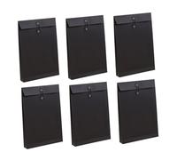 Healifty 6 pezzi Buste Documenti Nere Organizer Carta con Fondo Quadrato Portadocumenti Leggero per Ufficio Viaggi e Scuola Sacchetti Carta per Regali e Spedizioni Abbigliamento