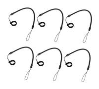 Healifty 6 pezzi Cordini Elastici per Penne con Clip Retrattile Portapenna in Silicone Nero Anello Portachiavi per Insegnanti Medici e Operai Antismarrimento e Leggero Uso per Strumenti