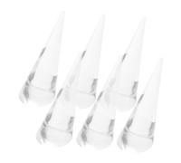 Healifty 6 pezzi Espositore Conici in Acrilico Trasparente Supporto Gioielli per Vetrine Trucco e Negozi Organizer per Display
