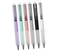 Healifty 6 pezzi Matite Meccaniche Portatili Hb Matite Pressione per Impugnatura Antiscivolo Colori Misti Nero Bianco Rosa Verde Grigio Scrittura Scorrevole e Resistente