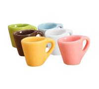 Healifty 6 Pezzi Mini Tazze Resina per Cucina Miniatura Accessori delle per Progetti da Te e Decorazioni Eleganti Giocattoli Creativi