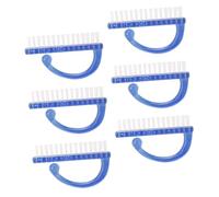 Healifty 6 pezzi Spolverino Unghie in Plastica Pennelli Pulizia Unghie e Pratico Design Ergonomico per Uso Professionale e Domestico