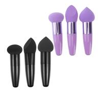 Healifty 6 pezzi Spugnette Trucco Penna Portatili Spugne Make Up Morbide e Pratiche per Applicazione Cosmetica Uniforme per Uso Quotidiano e Condivisione