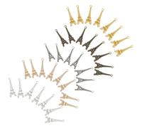 Healifty 60 Pezzi Portachiavi Ciondoli a Forma di Torre Eiffel in Lega Placcatura Mini Gioielli Pendenti Fai da Te per Collane e Braccialetti Accessori Regalo per Feste e Colore Casuale