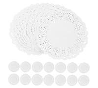 Healifty 700 Pezzi Centrini di Carta Rotondi in Pizzo per Cibo Tovagliette Assorbenti Usa e Getta per Dolci Decorazioni Tavola per Feste Matrimoni e Shower