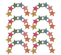 Healifty 75 Pezzi Bottoni Artigianali da Cucire in Legno Colorati a Forma di Stella a Cinque Punte 25mm con Bordi Lisci, Decorazioni Fai da Te per Cappelli, Maglioni e Lavori Creativi