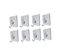 Healifty 8 pezzi Ganci Adesivi Impermeabili per Muro Appendini Trasparenti per Cucina e Unico e Resistente per Decorazioni e Uso