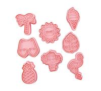 Healifty 8 pezzi Stampi per Biscotti Estivi in Materiale Resistente Formine da Spiaggia con Design Hawaiano Facili da Sformare e Lavabili per Dolci Decorativi e Pasta Frolla
