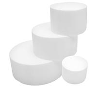 Healifty Accessorio per Fotografia di Torte Set 4 Basi Rotonde in Schiuma per Esercitazioni di Decorazione Dolci e Dessert Bianco