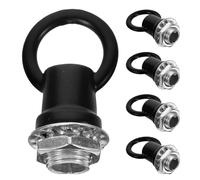 Healifty Anelli Filettati M10 5 Pezzi in Metallo Nero per Estensione Catena Lampadari e Accessori per Illuminazione Ganci Chiusi per Luci Pendenti