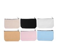 Healifty Astuccio con Cerniera in Tela Resistente Set 6 Pezzi, Borsa Portaoggetti Multiuso per Trucco, Organizer da Viaggio per Cosmetici e Cancelleria, Piccoli Astucci Fai da Te per Donne