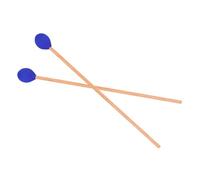 Healifty Bacchette per Marimba in Legno d'Acero Testa in Filato Blu Set da 1 Paio Accessori per Percussioni per Marimba e Tamburo a Lingua Adatte per Studenti e Musicisti