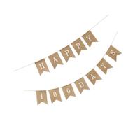 Healifty Banner per Festa Giorni Lino di Alta Qualità Decorativo Riutilizzabile con Ghirlanda per Compleanno e Anniversario Facile da Installare per Foto Party
