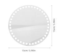 Healifty Base Trasparente Acrilica per Uncinetto 15 Cm Set 5 Pezzi, Supporto Rotondo per Fondo Borsa Fai da Te, Materiale Spesso per Progetti Artigianali di Maglieria e Tessitura