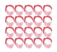 Healifty Braccialetti Identificativi per Pazienti in Pvc Rosso, Confezione da 100 Pezzi, Braccialetti Ospedalieri Regolabili con Chiusura a Scatto Sicura e Area Scrivibile, Resistenti