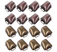 Healifty Campane da Pascolo in Rame e Bronzo 16 Pezzi per Pecore e Bovini Suono Nitido per Fattoria e Decorazioni Sospese Colore Casuale