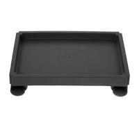 Healifty Carrello per vasi con Ruote, Vassoio in plastica Nero Tondo, Supporto per Flowerpot, Mantiene Pulita l’Area, Interno ed Esterno