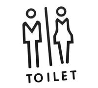 Healifty Cartello Segnaletico Wc in Acrilico Trasparente per Bagno Uomo Donna Targa Identificativa Creativa per Lavabo Casa Hotel e Spazi Pubblici Resistente e Facile da Installare