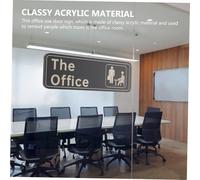 Healifty Cartello Ufficio in Acrilico Nero Resistente all Uso Segnaletica Porta per Supporti Adatto Ospedali Hotel Uffici e Luoghi Pubblici