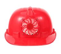 Healifty Casco di Sicurezza Solare Ventola, Rosso, Plastico per Edilizia | Atmosfera Estiva, Ventilatore da Lav e Ventilatore Solare, Antinfortunistica Uomo