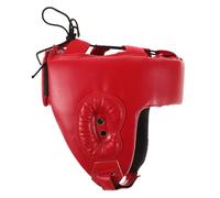 Healifty Casco Sportivo da Combattimento Regolabile Rosso, Casco Protettivo da Boxe e Taekwondo Traspirante Cinturino Adattabile, Copricapo Ergonomico per Allenamento Arti Marziali