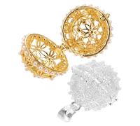 Healifty Ciondoli in Gabbia di Perle Vuote 2 Pezzi per Creazione di Gioielli e Diffusore Aromaterapia, Accessori Fai da Te Eleganti per Collane, Braccialetti e Catene Telefono, Stile