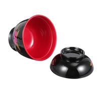 Healifty Ciotola Giapponese per Miso in Plastica Coperchio Ciotola Tradizionale per Zuppa e Riso da Cucina Stabile e Resistente al Calore per Ristorante e Uso Domestico