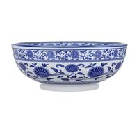 Healifty Ciotola in Ceramica Stile Cinese per Zuppe e Pasta Blu | Facile da Pulire, per Buffet e Casa, Finitura Blu, Adatta a Primi e Minestre