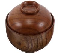 Healifty Ciotola per Zuppa in Stile Giapponese in Legno con Coperchio Contenitore Multifunzionale per Ramen Riso e Miso per Cucina Asiatica e Ristoranti