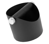 Healifty Contenitore Knock Box Caffè in Acciaio con Silicone Antispruzzo per Fondi Espresso Secchiello Residui per Compost Uso Domestico e Ufficio Nero