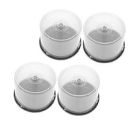 Healifty Contenitore Per Cd Dvd Trasparente Vuoto in Plastica Robusta, Organizer Salvaspazio Per Custodie e Dischi, Capacità 50 Pezzi, Per Casa, Ufficio e Viaggio, Confezione Da 4 Pezzi