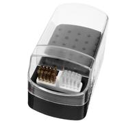 Healifty Contenitore Porta Punte per Trapano per Unghie in Plastica Nera con 30 Fori e Spazzola per Pulizia Organizer per Punte per Unghie Resistente e Compatto da Manicure