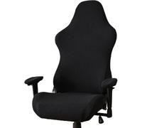 Healifty Copri Sedia da Gaming Elasticizzato Nero in Pile Polare | Sedia Computer Ufficio e Gaming, Protegge da Graffi e Segni, Pieghevole e Anti-restringimento