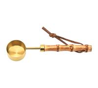 Healifty Cucchiaio Dosatore in Acciaio con in Bamboo per Caffè e Ergonomico e Facile da Pulire per Cucina e Bar Leggero e Portatile