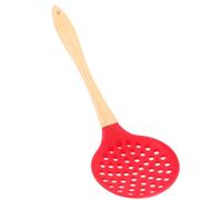 Healifty Cucchiaio Filtrante Silicone con Utensile per Alimenti e Ristoranti Rosso