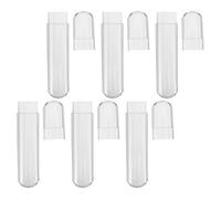 Healifty Custodia per Pinzette per Ciglia in Plastica Trasparente Organizer Ovale da Viaggio per 6 Strumenti con Tappo Protettivo Contenitore Portatile per Extension Ciglia e Manicure