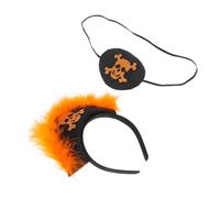 Healifty Fascia Pirata con Teschio e Maschera Occhi Unisex per Adulti Accessorio Leggero per Costume Halloween e Cosplay