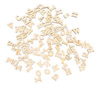 Healifty fette di Lettere in Legno Piccole con Foro, Decorazioni Giochi Bambini, 15mm, 100 Pezzi