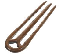 Healifty Forcina Per Chioma in Legno Naturale Tre Punte Accessorio Vintage Per Chignon e Acconciature Da Casa e Festa