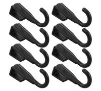 Healifty Gancio Salvaspazio Sopra Porta in Plastica Nera 10mm, Set 8 Pezzi Multifunzione per Cucina Bagno Camera da Letto Ufficio, Ganci Sospesi Versatili per Appendere Vestiti e Cappelli