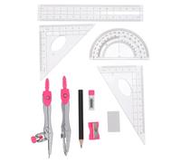 Healifty Goniometro e Compasso per Disegno Tecnico Kit Righello e Temperamatite, Materiale Plastica e Lega, per Studenti e Progettazione Architettonica