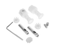 Healifty Kit Bulloni per Fissaggio Sedile Wc Bianco Bloccaggio Laterali con Chiave Breve per Installazione e Stabile Wc Muro