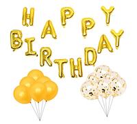 Healifty Kit Compleanno Palloncini Arco Oro con Lettere Buon Compleanno Decorazioni Festa Riutilizzabili per Shower e Compleanni Set Addobbi Fotografia per Eventi e Celebrazioni