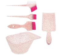 Healifty Kit Tintura Capelli con Ciotola e Pennello in Materiale Ghiacciato Trasparente per Applicazione Precisa Miscelazione Efficiente e Controllo del Processo di Colorazione per Uso